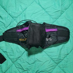 Kelty Stride 200 Hiking Waist Pack Black Purple Reflective With Bottle Holder